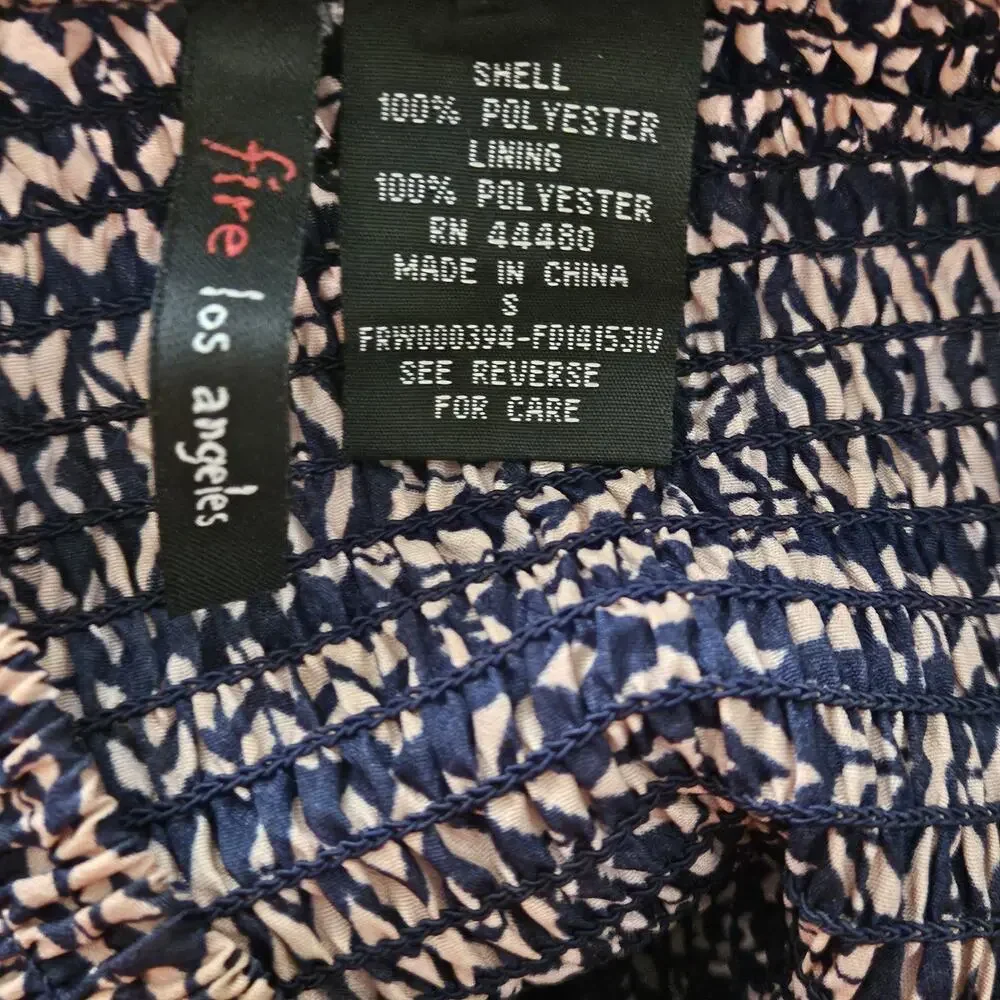 Fire Los Angeles navy strapless